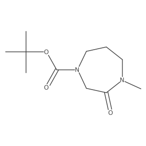 tert-Butyl Hexahydro-4-methyl-3-oxo-1H-1,4-diazepine-1-carboxylate结构式