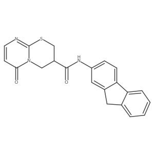 N-(9H-fluoren-2-yl)-6-oxo-2,3,4,6-tetrahydropyrimido[2,1-b][1,3]thiazine-3-carboxamide Structure