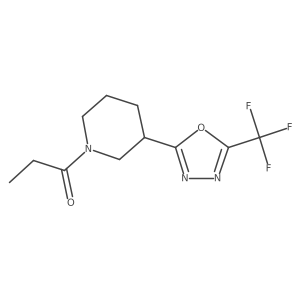 1-[3-[5-(trifluoromethyl)-1,3,4-oxadiazol-2-yl]-1-piperidyl]propan-1-one Structure