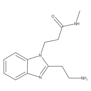 3-[2-(2-aminoethyl)-1H-1,3-benzodiazol-1-yl]-N-methylpropanamide结构式