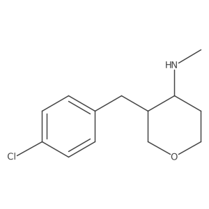 3-(4-chlorobenzyl)-N-methyltetrahydro-2H-pyran-4-amine Structure