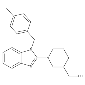 (1-(1-(4-methylbenzyl)-1H-benzo[d]imidazol-2-yl)piperidin-3-yl)methanol结构式