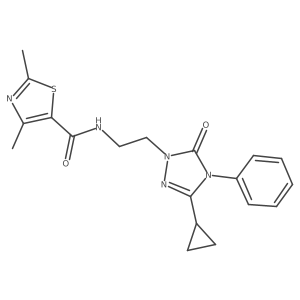 N-(2-(3-cyclopropyl-5-oxo-4-phenyl-4,5-dihydro-1H-1,2,4-triazol-1-yl)ethyl)-2,4-dimethylthiazole-5-carboxamide Structure