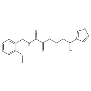 N1-(3-(furan-3-yl)-3-hydroxypropyl)-N2-(2-methoxybenzyl)oxalamide结构式