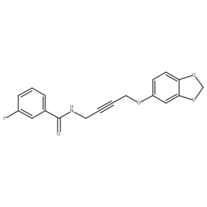 N-(4-(benzo[d][1,3]dioxol-5-yloxy)but-2-yn-1-yl)-3-fluorobenzamide Structure
