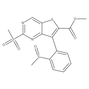 Methyl 7-(2-methylsulfinylphenyl)-2-methylsulfonylthieno[3,2-d]pyrimidine-6-carboxylate Structure