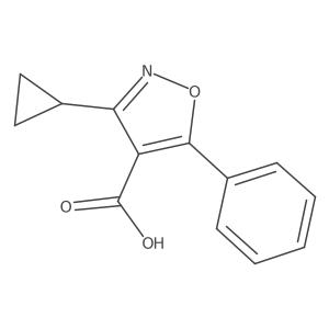 4-Isoxazolecarboxylic acid, 3-cyclopropyl-5-phenyl-结构式