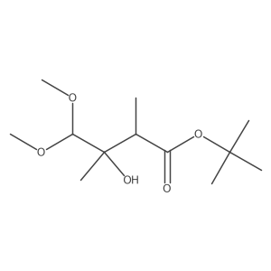 Butanoic acid, 3-hydroxy-4,4-dimethoxy-2,3-dimethyl-, 1,1-dimethylethyl ester Structure