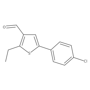 5-(4-Chlorophenyl)-2-ethyl-3-thiophenecarboxaldehyde Structure