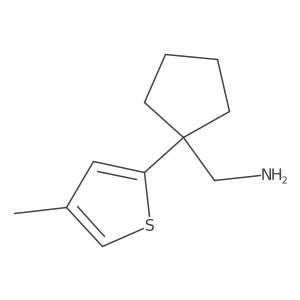 [1-(4-Methylthiophen-2-yl)cyclopentyl]methanamine结构式
