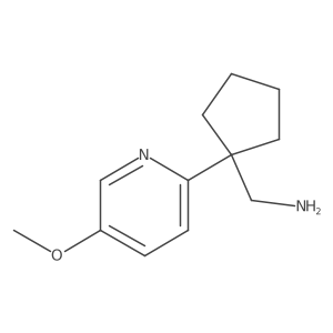 [1-(5-Methoxypyridin-2-yl)cyclopentyl]methanamine Structure