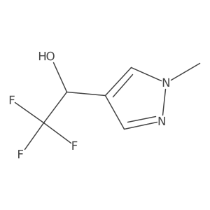 (1S)-2,2,2-trifluoro-1-(1-methyl-1H-pyrazol-4-yl)ethan-1-ol结构式