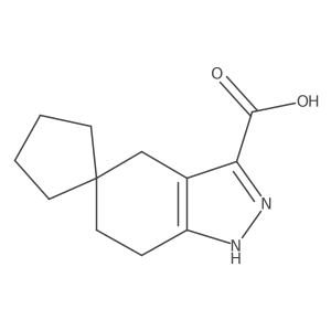 1',4',6',7'-Tetrahydrospiro[cyclopentane-1,5'-indazole]-3'-carboxylic acid结构式