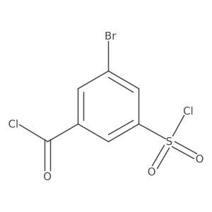 3-Bromo-5-(chlorosulfonyl)benzoyl chloride结构式