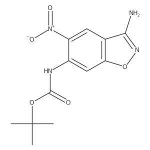 Tert-butyl (3-amino-5-nitrobenzo[d]isoxazol-6-yl)carbamate结构式