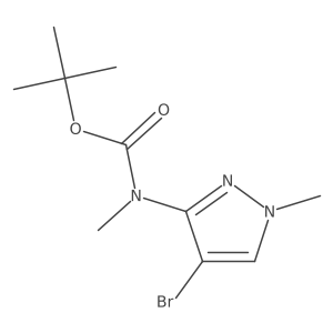 tert-Butyl (4-bromo-1-methyl-1H-pyrazol-3-yl)(methyl)carbamate结构式