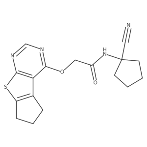 N-(1-cyanocyclopentyl)-2-{7-thia-9,11-diazatricyclo[6.4.0.0^{2,6}]dodeca-1(12),2(6),8,10-tetraen-12-yloxy}acetamide Structure