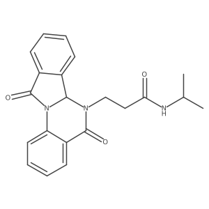 3-(5,11-dioxo-6a,11-dihydroisoindolo[2,1-a]quinazolin-6(5H)-yl)-N-(propan-2-yl)propanamide结构式