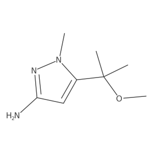 5-(2-Methoxypropan-2-yl)-1-methylpyrazol-3-amine结构式