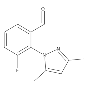 2-(3,5-dimethyl-1H-pyrazol-1-yl)-3-fluorobenzaldehyde Structure