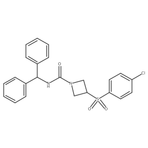 N-benzhydryl-3-((4-chlorophenyl)sulfonyl)azetidine-1-carboxamide结构式