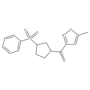 (5-Methylisoxazol-3-yl)(3-(phenylsulfonyl)pyrrolidin-1-yl)methanone Structure