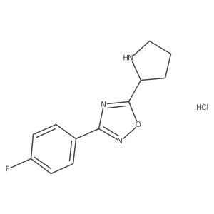 3-(4-Fluorophenyl)-5-pyrrolidin-2-yl-1,2,4-oxadiazole hydrochloride Structure