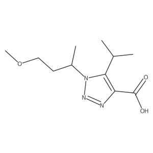 1-(4-methoxybutan-2-yl)-5-(propan-2-yl)-1H-1,2,3-triazole-4-carboxylic acid结构式