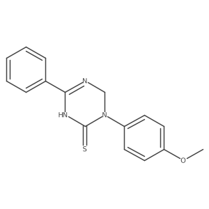3-(4-Methoxy-phenyl)-6-phenyl-3,4-dihydro-1H-[1,3,5]triazine-2-thione Structure