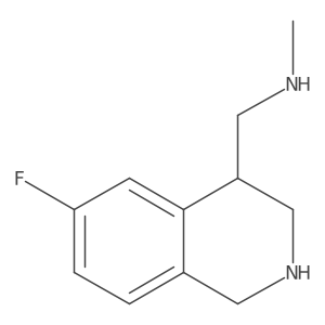 6-Fluoro-1,2,3,4-tetrahydro-N-methyl-4-isoquinolinemethanamine结构式
