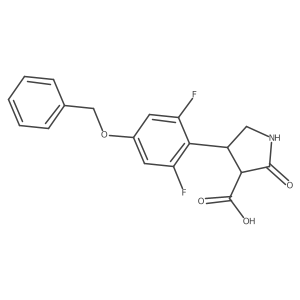 Rel-(3R,4S)-4-(4-(benzyloxy)-2,6-difluorophenyl)-2-oxopyrrolidine-3-carboxylic acid结构式