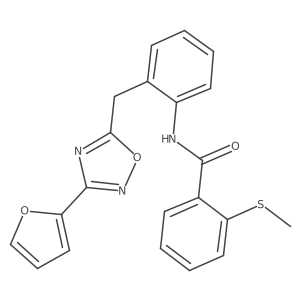 N-(2-((3-(furan-2-yl)-1,2,4-oxadiazol-5-yl)methyl)phenyl)-2-(methylthio)benzamide Structure
