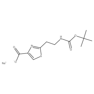 Sodium 2-(2-{[(tert-butoxy)carbonyl]amino}ethyl)-1,3-thiazole-4-carboxylate结构式