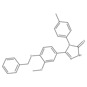 3-(3-Methoxy-4-phenylmethoxyphenyl)-4-(4-methylphenyl)-1H-1,2,4-triazole-5-thione Structure