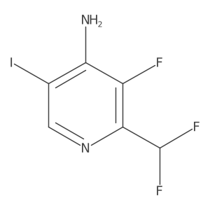 2-(Difluoromethyl)-3-fluoro-5-iodopyridin-4-amine结构式
