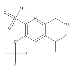 2-(Aminomethyl)-3-(difluoromethyl)-5-(trifluoromethoxy)pyridine-6-sulfonamide Structure