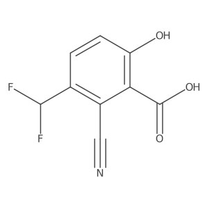 2-Cyano-3-(difluoromethyl)-6-hydroxybenzoic acid结构式