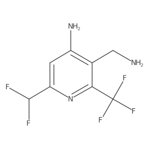 3-(Aminomethyl)-6-(difluoromethyl)-2-(trifluoromethyl)pyridin-4-amine Structure