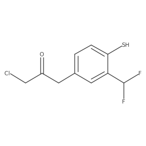 1-Chloro-3-(3-(difluoromethyl)-4-mercaptophenyl)propan-2-one Structure
