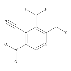 2-(Chloromethyl)-4-cyano-3-(difluoromethyl)-5-nitropyridine Structure