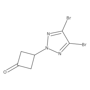 3-(4,5-dibromo-2H-1,2,3-triazol-2-yl)cyclobutan-1-one结构式