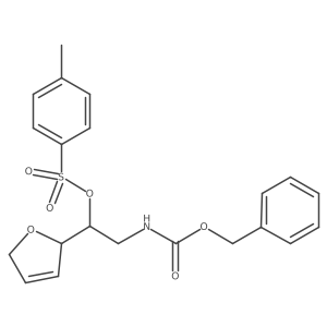 2-(((Benzyloxy)carbonyl)amino)-1-(2,5-dihydrofuran-2-yl)ethyl 4-methylbenzenesulfonate结构式