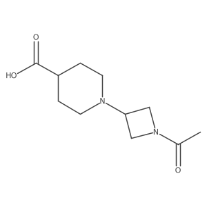 1-(1-Acetylazetidin-3-yl)piperidine-4-carboxylic acid结构式