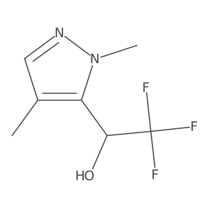 1-(1,4-Dimethyl-1h-pyrazol-5-yl)-2,2,2-trifluoroethan-1-ol结构式