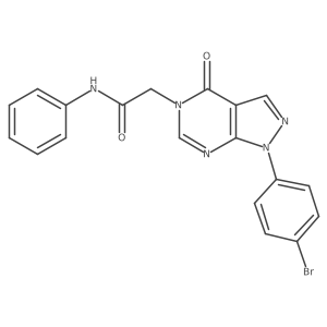 2-[1-(4-bromophenyl)-4-oxo-1H,4H,5H-pyrazolo[3,4-d]pyrimidin-5-yl]-N-phenylacetamide结构式