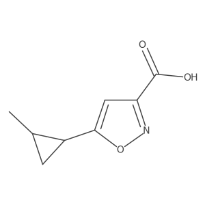 5-(2-Methylcyclopropyl)-1,2-oxazole-3-carboxylic acid结构式