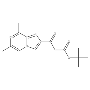 Tert-butyl 3-(6,8-dimethylimidazo[1,2-a]pyrazin-2-yl)-3-oxopropanoate结构式