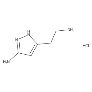 3-(2-Aminoethyl)-1H-pyrazol-5-amine hydrochloride Structure