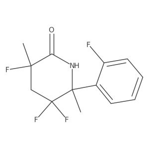 (6R)-3,5,5-Trifluoro-6-(2-fluorophenyl)-3,6-dimethylpiperidin-2-one结构式