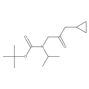 tert-butyl N-(3-cyclopropyl-2-oxopropyl)-N-(propan-2-yl)carbamate结构式